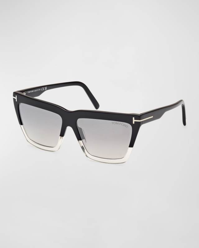 Eden Two-Tone Acetate Butterfly Sunglasses